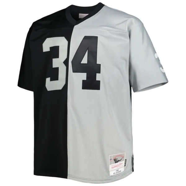 Bo jackson las vegas raiders mitchell ness big tall split legacy retired player replica jersey Blacksilver 3XB