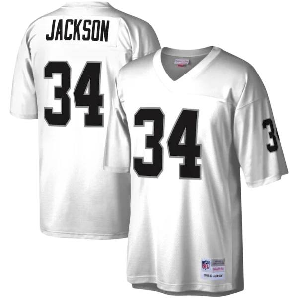 Bo jackson las vegas raiders mitchell ness legacy replica jersey White