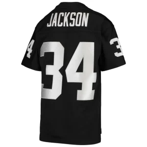 Bo jackson las vegas raiders mitchell ness youth 1988 legacy retired player jersey Black Yth L