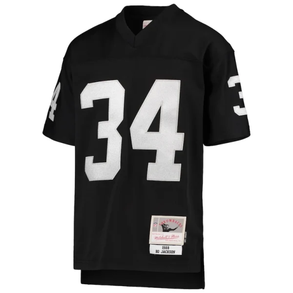 Bo jackson las vegas raiders mitchell ness youth 1988 legacy retired player jersey Black Yth M