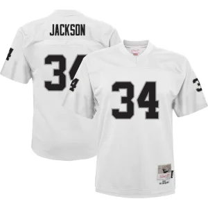 Bo jackson las vegas raiders mitchell ness youth 1988 retired player legacy jersey White