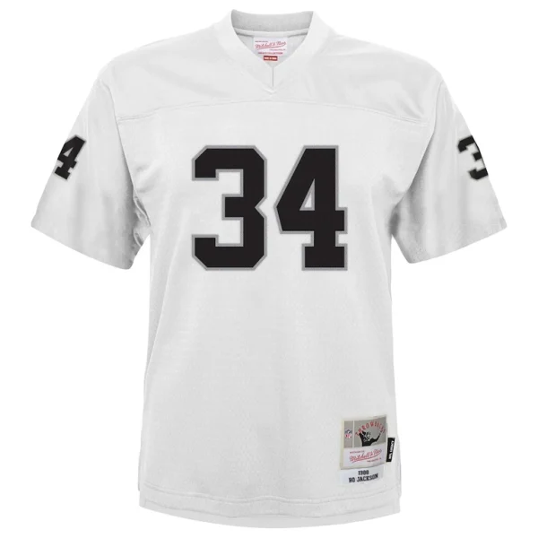 Bo jackson las vegas raiders mitchell ness youth 1988 retired player legacy jersey White Yth M