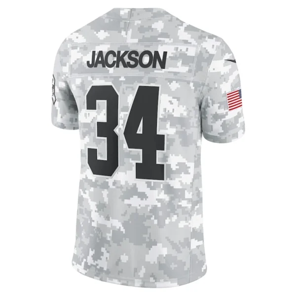 Bo jackson las vegas raiders nike 2024 salute to service retired player limited jersey Arctic camo L