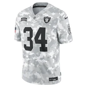 Bo jackson las vegas raiders nike 2024 salute to service retired player limited jersey Arctic camo M