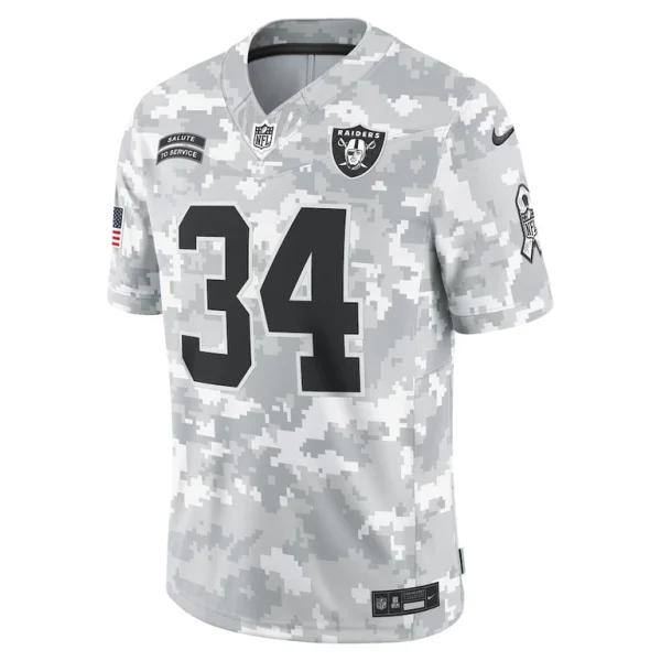 Bo jackson las vegas raiders nike 2024 salute to service retired player limited jersey Arctic camo M