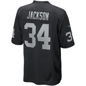 Bo jackson las vegas raiders nike game retired player jersey Black L