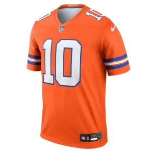 Bo nix denver broncos nike alternate legend player performance top Orange M
