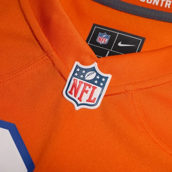 Bo nix denver broncos nike mile high collection 1977 throwback player game jersey Orange XL