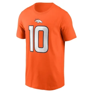 Bo nix denver broncos nike name number t shirt Orange M