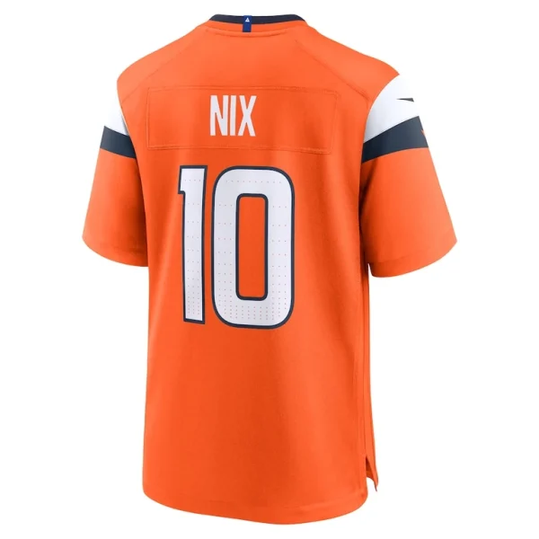 Bo nix denver broncos nike player game jersey Orange L