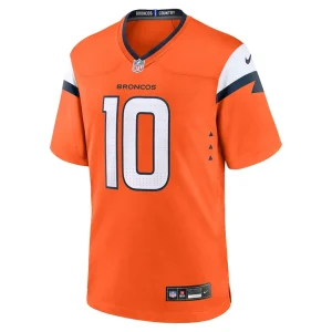 Bo nix denver broncos nike player game jersey Orange M