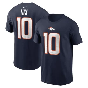 Bo nix denver broncos nike player name number t shirt Navy