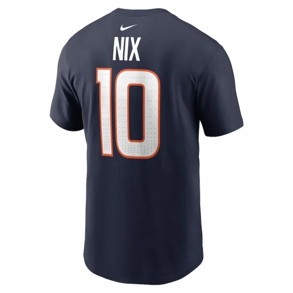 Bo nix denver broncos nike player name number t shirt Navy L