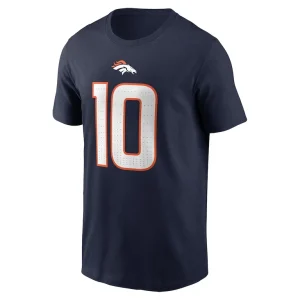 Bo nix denver broncos nike player name number t shirt Navy M