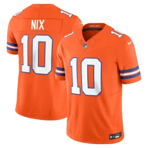 Bo nix denver broncos nike vapor f.u.s.e. limited jersey Orange