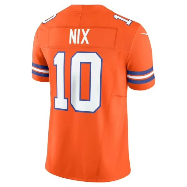 Bo nix denver broncos nike vapor f.u.s.e. limited jersey Orange L