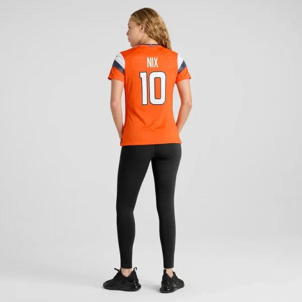 Bo nix denver broncos nike womens game jersey Orange 2XL