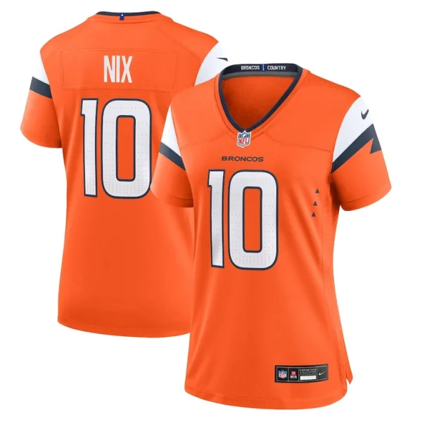 Bo nix denver broncos nike womens game jersey Orange