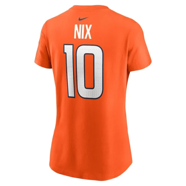 Bo nix denver broncos nike womens name number t shirt Orange L