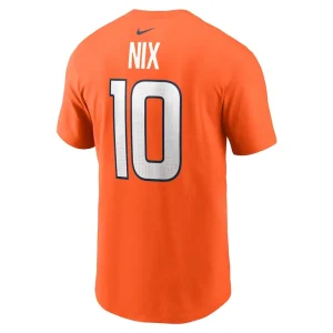 Bo nix denver broncos nike youth name number t shirt Orange Yth L