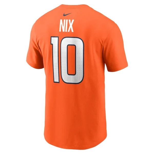 Bo nix denver broncos nike youth name number t shirt Orange Yth L