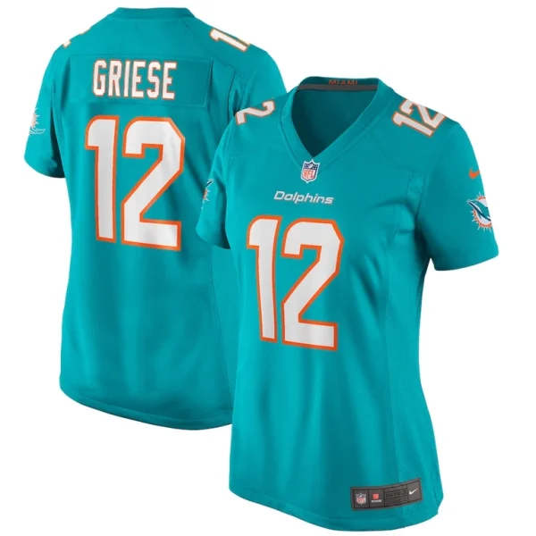 Bob griese miami dolphins nike womens game retired player jersey Aqua
