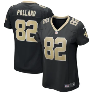 Bob pollard new orleans saints nike womens game retired player jersey Black