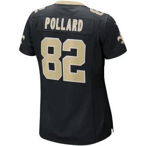 Bob pollard new orleans saints nike womens game retired player jersey Black L