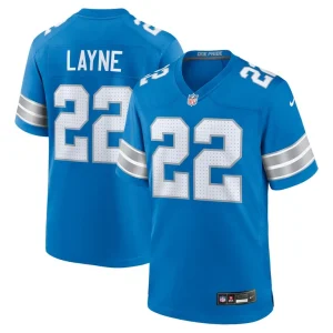 Bobby layne detroit lions nike retired player game jersey Blue