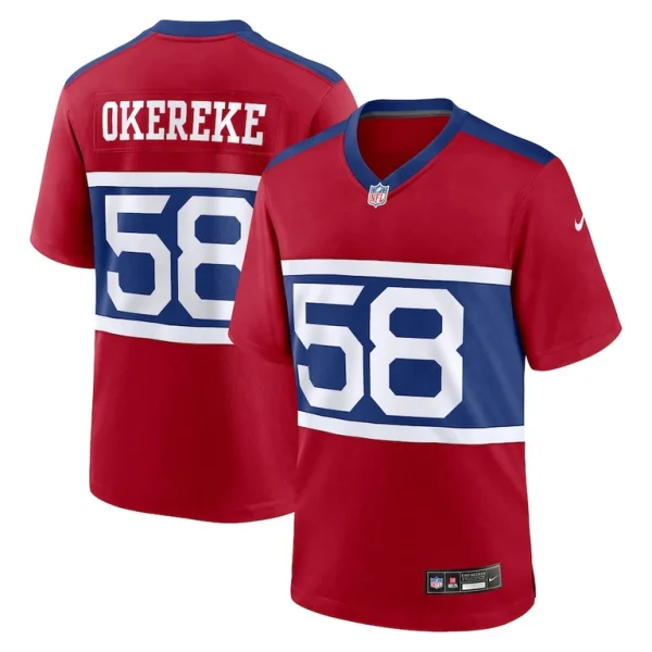 Bobby okereke new york giants nike alternate player game jersey Century red
