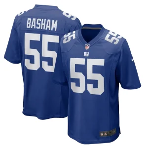 Boogie basham new york giants nike team game jersey Royal