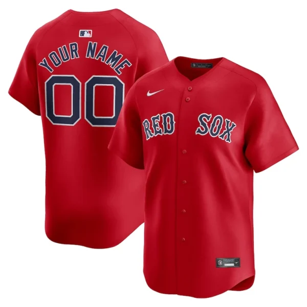 Boston red sox nike alternate limited custom jersey – red Multi