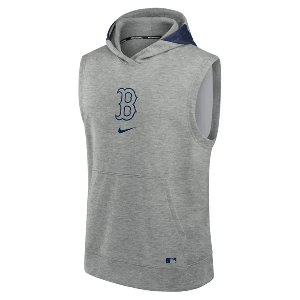 Boston red sox nike authentic collection early work performance sleeveless pullover hoodie Heather gray M