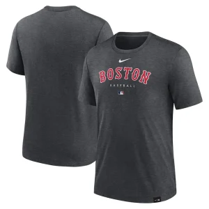 Boston red sox nike authentic collection early work tri blend performance t shirt Heather charcoal