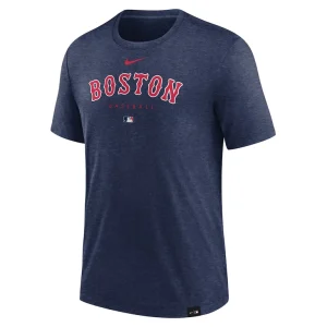Boston red sox nike authentic collection early work tri blend performance t shirt Heather navy M