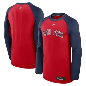 Boston red sox nike authentic collection game time raglan performance long sleeve t shirt Rednavy