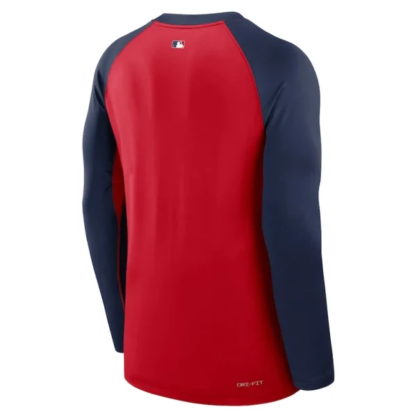 Boston red sox nike authentic collection game time raglan performance long sleeve t shirt Rednavy L