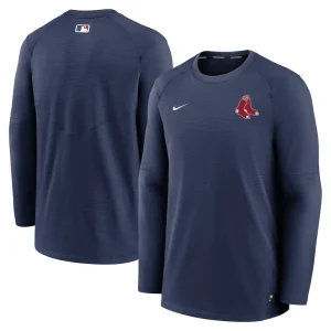 Boston red sox nike authentic collection logo performance long sleeve t shirt Navy