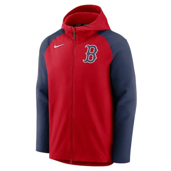 Boston red sox nike authentic collection performance raglan full zip hoodie Rednavy M