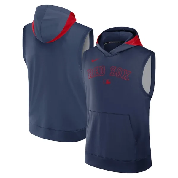 Boston red sox nike authentic collection performance sleeveless pullover hoodie Navy