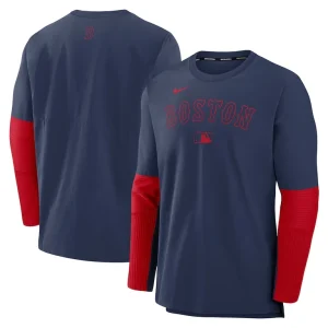 Boston red sox nike authentic collection player lightweight performance long sleeve top Navyred