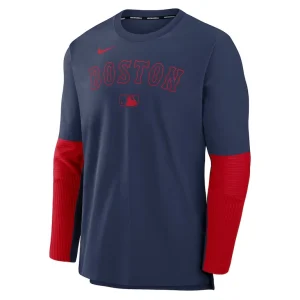 Boston red sox nike authentic collection player lightweight performance long sleeve top Navyred M