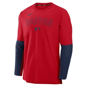 Boston red sox nike authentic collection player lightweight performance long sleeve top Rednavy M
