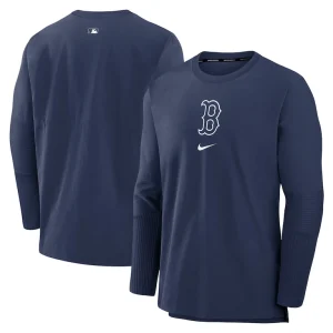 Boston red sox nike authentic collection player performance pullover sweatshirt Navy