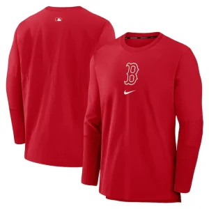 Boston red sox nike authentic collection player performance pullover sweatshirt Red