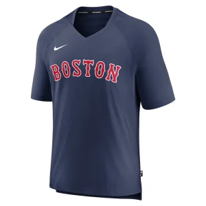 Boston red sox nike authentic collection pregame raglan performance v neck t shirt Navy M