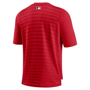 Boston red sox nike authentic collection pregame raglan performance v neck t shirt Red L