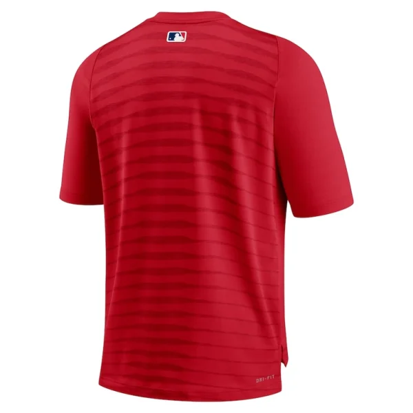 Boston red sox nike authentic collection pregame raglan performance v neck t shirt Red L