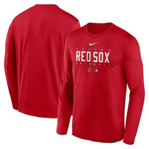 Boston red sox nike authentic collection team logo legend performance long sleeve t shirt Red