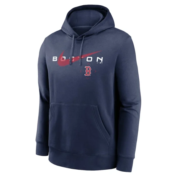 Boston red sox nike big tall over arch pullover hoodie Navy 2XT